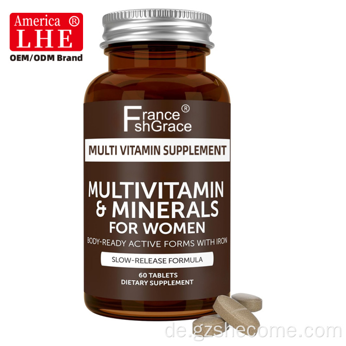 Shecome Multivitamin-Tabletten für Frauen zur Unterstützung der Immunenergie